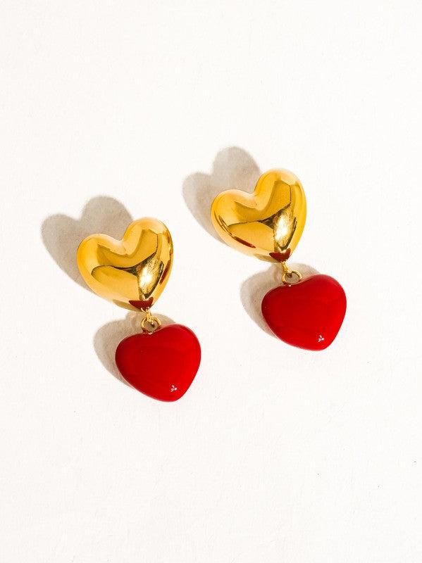Red Hot Drop Earrings