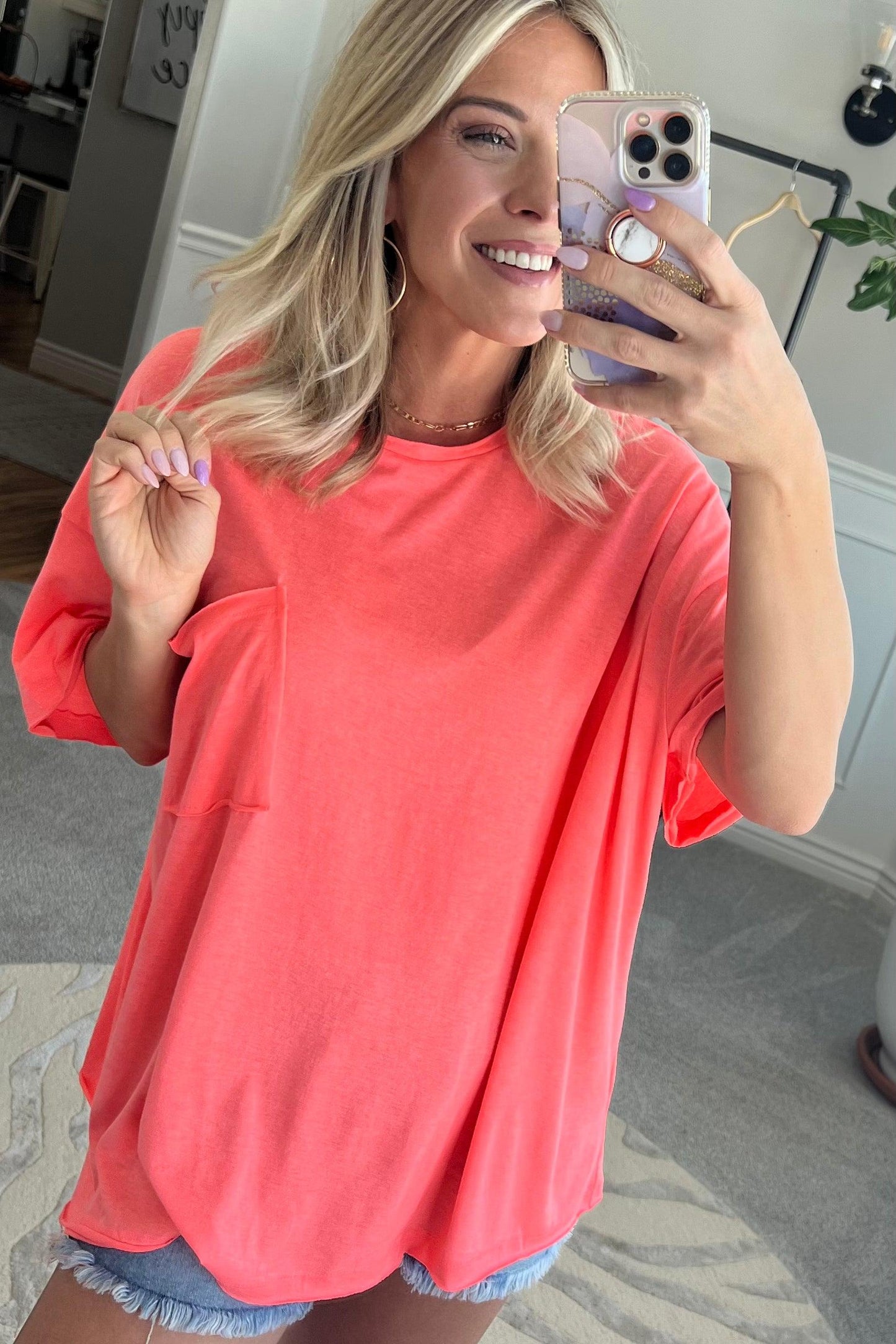 Raw Edge Boxy Tee