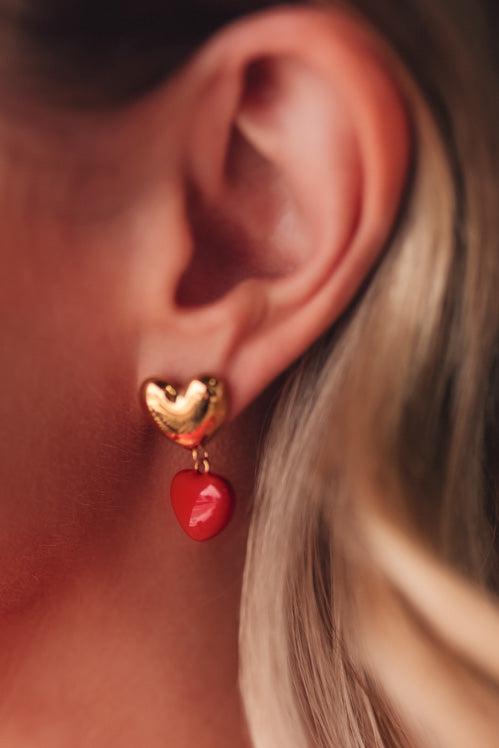 Red Hot Drop Earrings