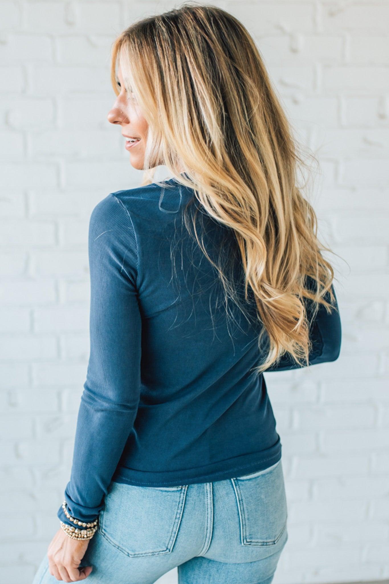 Reena Ribbed Round Neck Top