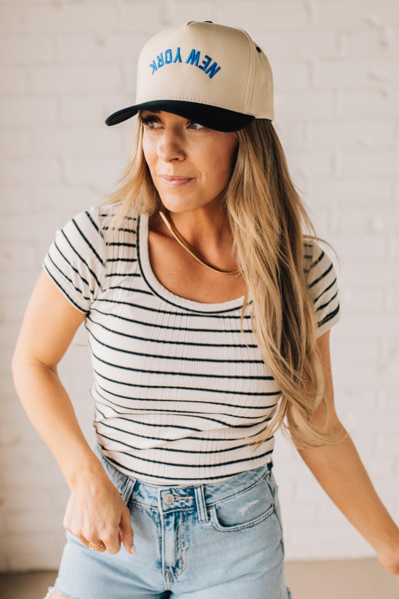 Ribbed Stripe Baby Tee