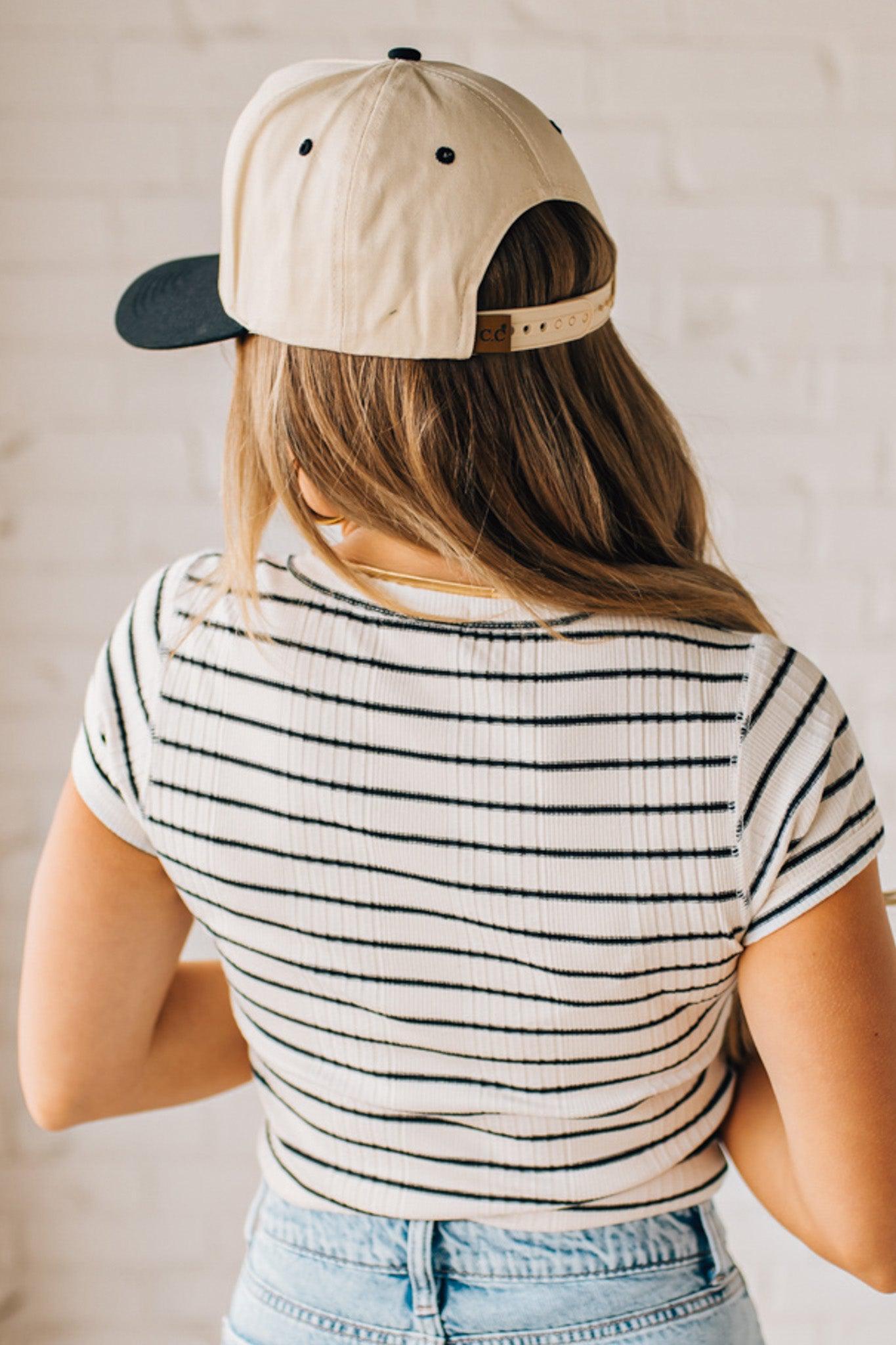 Ribbed Stripe Baby Tee