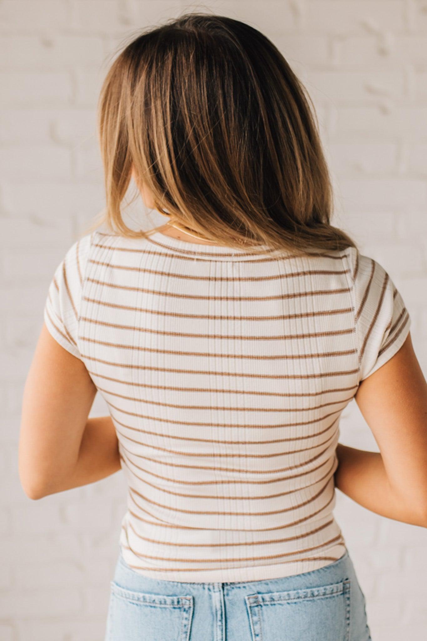 Ribbed Stripe Baby Tee