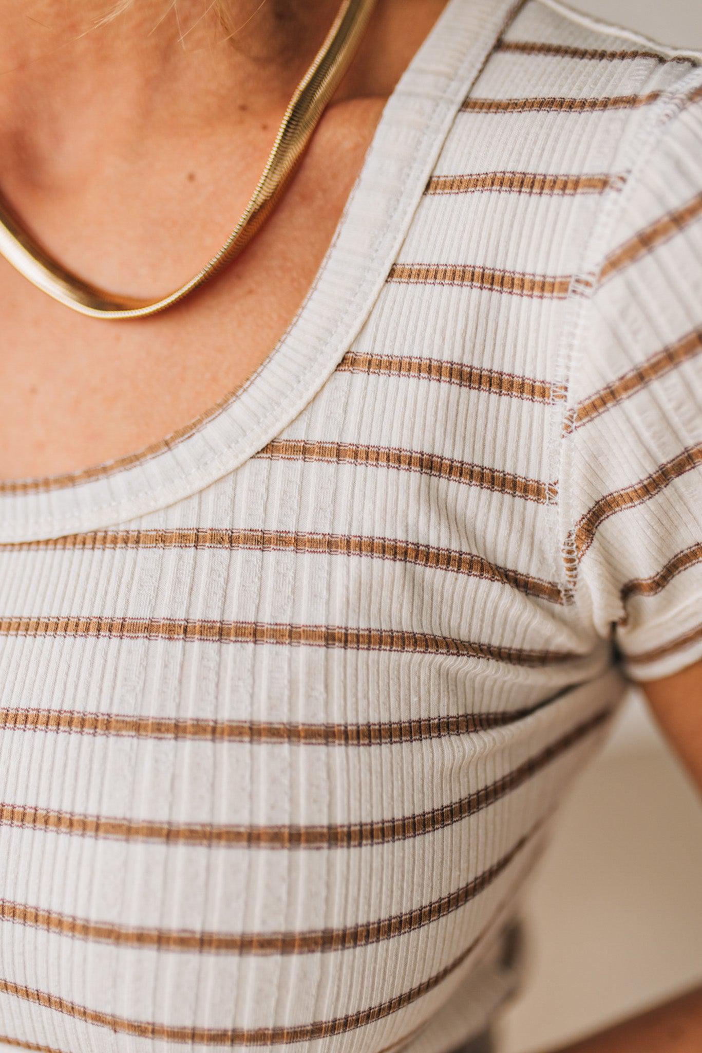 Ribbed Stripe Baby Tee